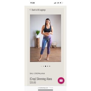 Slimming Alana Athletic crop leggings